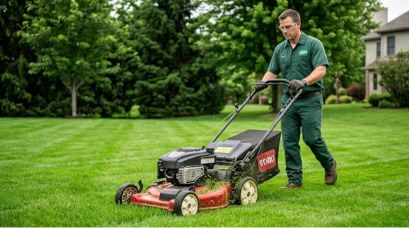 mowing